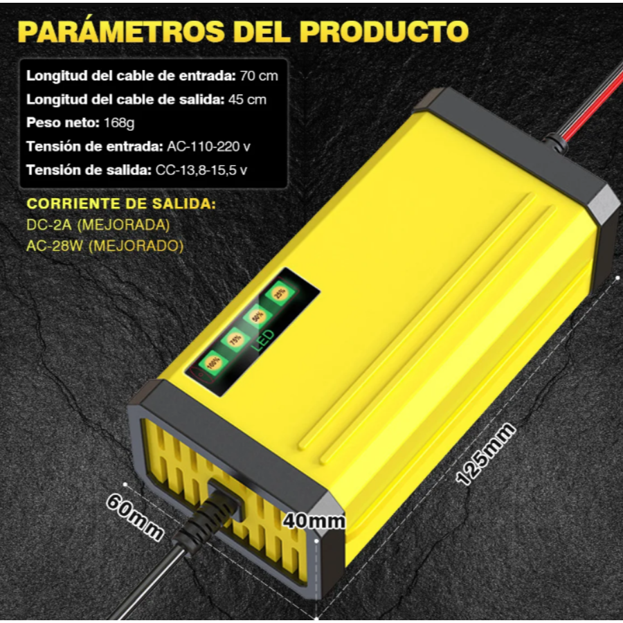 ChargeMaster Pro® — Cargador De Baterías Automotriz Inteligente