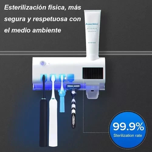 CleanBeam One® — Portacepillos con UV y Dispensador de Pasta