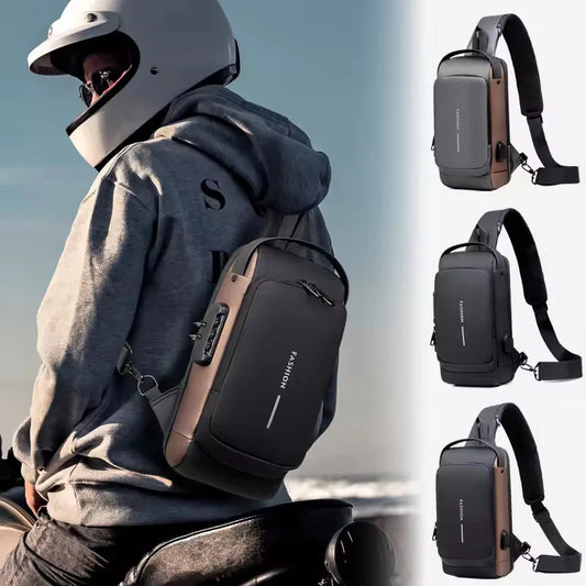 UrbanLock S® —  Mochila Cruzada Antirrobo Impermeable