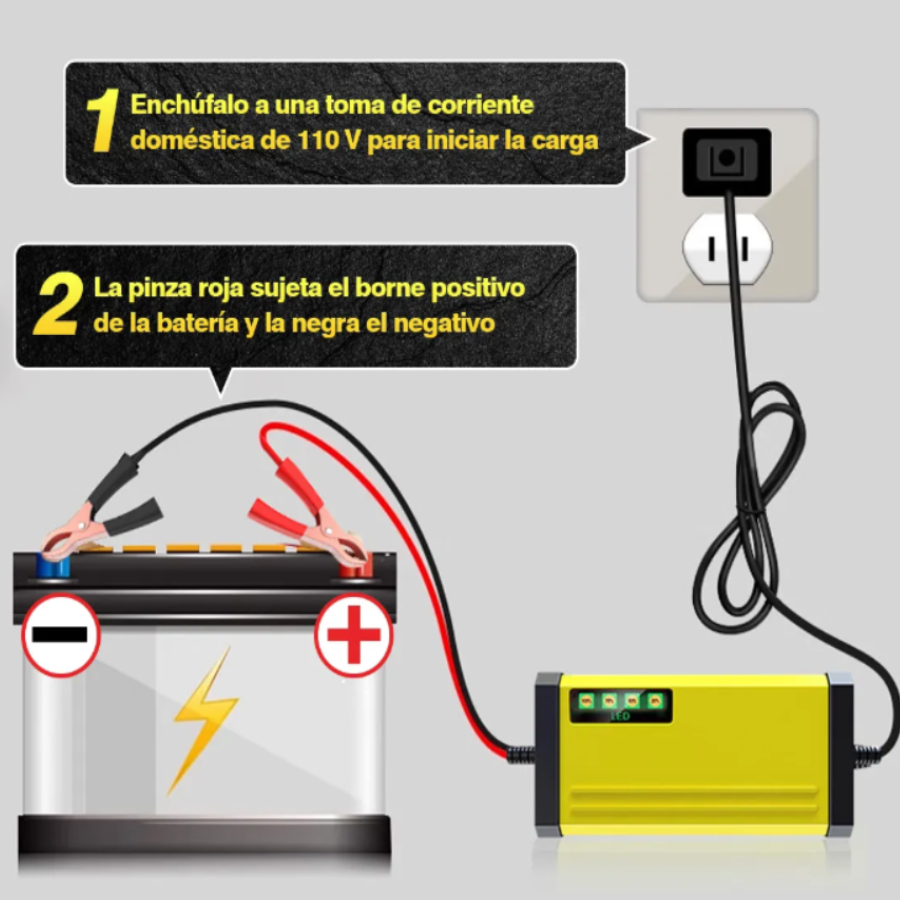 ChargeMaster Pro® — Cargador De Baterías Automotriz Inteligente