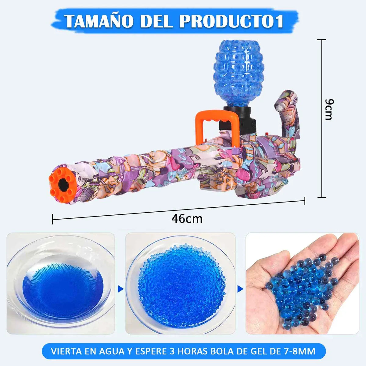 Gatling Blast Toy® — Pistola Ametralladora Gatling (Juguete)